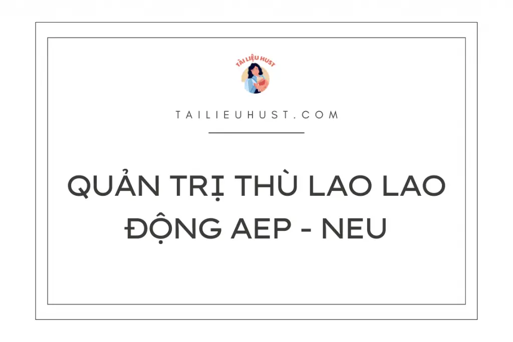 QUẢN TRỊ THÙ LAO LAO ĐỘNG AEP - NEU
