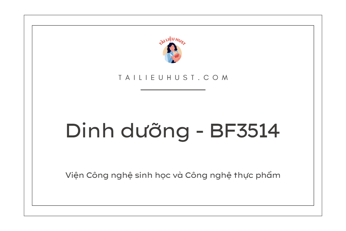 Dinh dưỡng - BF3514