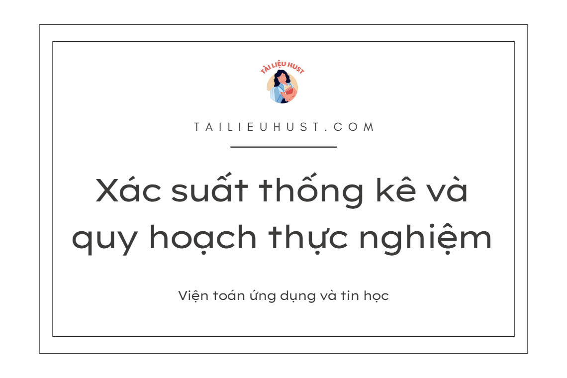 MI3180 - Xác suất thống kê và quy hoạch thực nghiệm